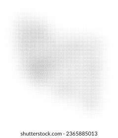 Halftone faded gradient texture. Grunge halftone grit background. White and black sand noise wallpaper. Retro pixilated vector backdrop