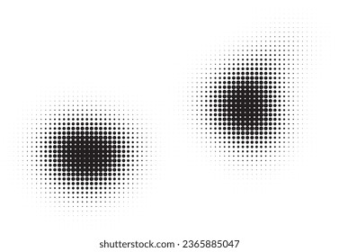 Halftone faded gradient texture. Grunge halftone grit background. White and black sand noise wallpaper. Retro pixilated vector backdrop