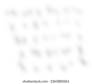 La textura de degradado de semitono se desvaneció. Grunge el fondo de la rejilla de medio tono. Papel tapizado de arena blanca y negra. Fondo vectorial retro