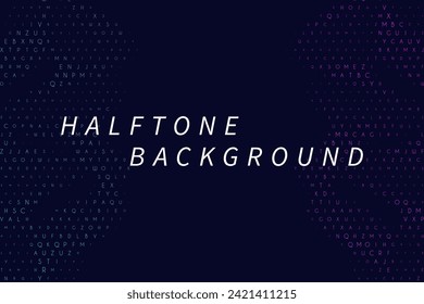 Halftone faded gradient texture. Grunge halftone grit background. Colorful sand noise wallpaper. Retro pixilated vector backdrop