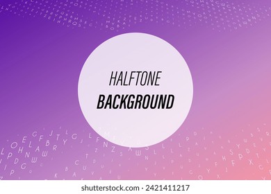Halftone faded gradient texture. Grunge halftone grit background. Colorful sand noise wallpaper. Retro pixilated vector backdrop