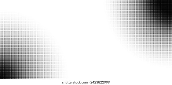 Halftone faded gradient texture. Grunge halftone background. Monochrome gradient background. Vector illustration
