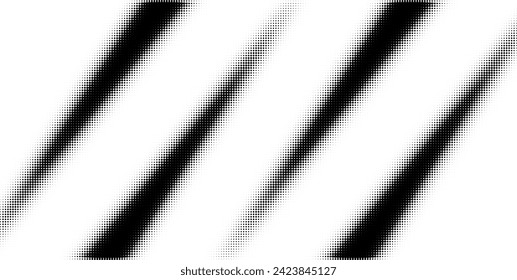 Halftone faded gradient texture. Grunge halftone background. Monochrome gradient background. Vector illustration