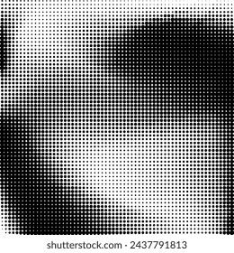 Halbton verblasste Gradientenstruktur. Grunge-Halbtonhintergrund. Monochromer Farbverlaufshintergrund. Vektorgrafik