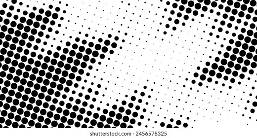 Halftone faded gradient texture. Grunge halftone grit background. White and black sand noise wallpaper. Retro pixilated vector backdrop