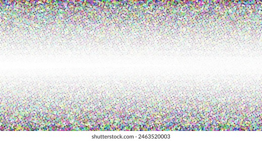 Halftone faded gradient texture. Grunge halftone grit background. White and black sand noise wallpaper. Retro pixilated vector backdrop
