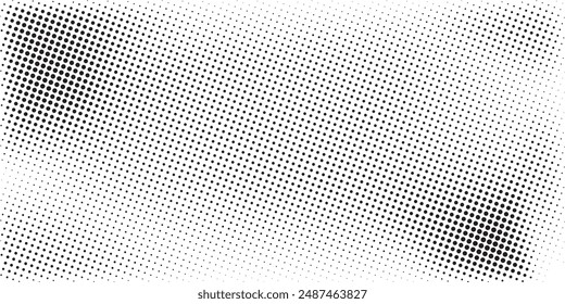 Halftone faded gradient texture. Grunge halftone grit background. White and black sand noise wallpaper. Retro pixilated vector backdrop