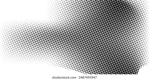 Halftone faded gradient texture. Grunge halftone grit background. White and black sand noise wallpaper. Retro pixilated vector backdrop modern vector dots halftone