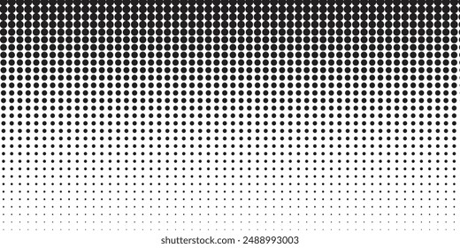 Halftone faded gradient texture. Grunge halftone grit background. White and black sand noise wallpaper. Retro pixilated vector backdrop modern dots abstract background