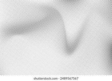 Halftone faded gradient texture. Grunge halftone grit background. White and black sand noise wallpaper. Retro pixilated vector backdrop