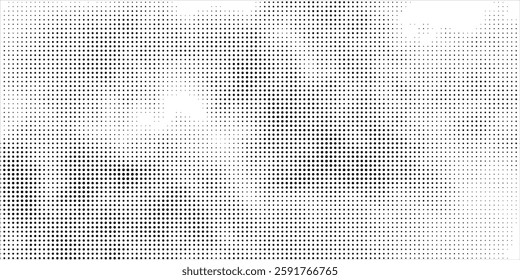 Halftone faded gradient texture. Grunge halftone grit background. White and black sand noise wallpaper.