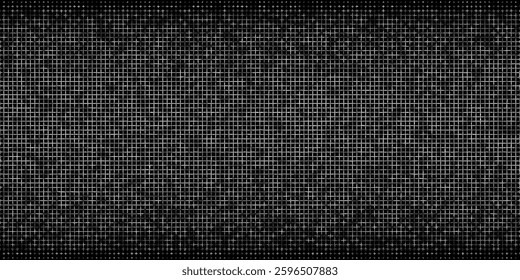 Halftone faded gradient texture. Grunge halftone grit background. White and black sand noise wallpaper. Retro pixilated vector backdrop