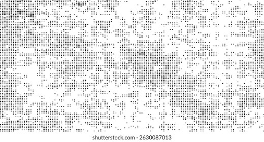 Halftone faded gradient texture. Grunge halftone grit background. White and black sand noise wallpaper.