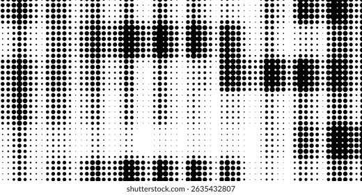 Farbverlauf mit Halbtonanzeige. farbiger, halbtoniger Hintergrund. Weiße und schwarze Sandrauschtapete. Vektorhintergrund mit Retro-Pixel