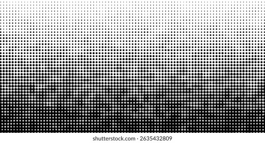 Halftone faded gradient texture. Grunge halftone grit background. White and black sand noise wallpaper. Retro pixilated vector backdrop