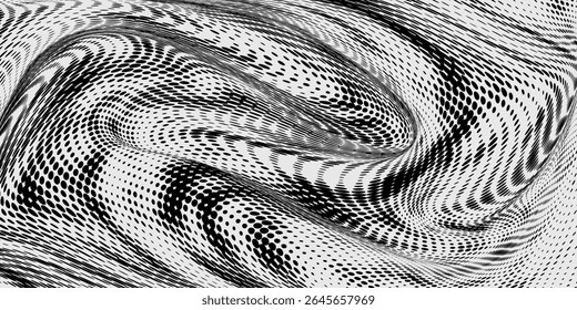 Halftone faded gradient texture. Grunge halftone grit background. White and black sand noise wallpaper. Retro pixilated vector backdrop