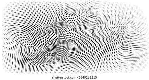 Halftone faded gradient texture. Grunge halftone grit background. White and black sand noise wallpaper. Retro pixilated vector backdrop