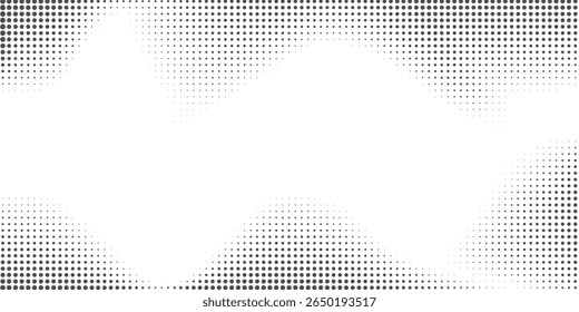 Textura de gradiente desbotado de meio-tom. Fundo de grão de meio-tom grunge. Papel de parede de ruído de areia branca e preta. Tela de fundo de vetor com pixels retrô