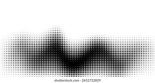 Textura degradada semitono. Fondo de rejilla de semitono Grunge. Fondo de pantalla de ruido de arena blanca y negra. Fondo de Vector pixelado retro
