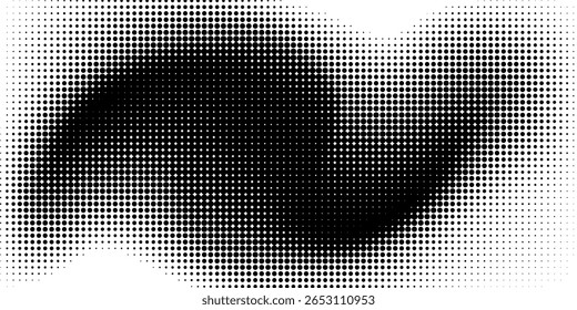 Textura degradada semitono. Fondo de rejilla de semitono Grunge. Fondo de pantalla de ruido de arena blanca y negra. Fondo de Vector pixelado retro
