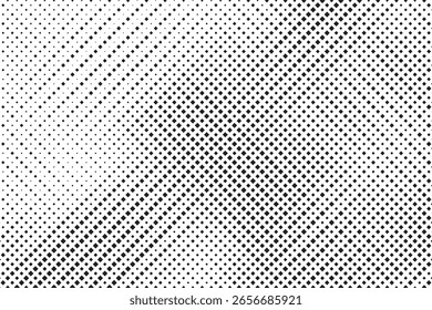 Farbverlauf mit Halbtonanzeige. farbiger, halbtoniger Hintergrund. Weiße und schwarze Sandrauschtapete. Vektorhintergrund mit Retro-Pixel