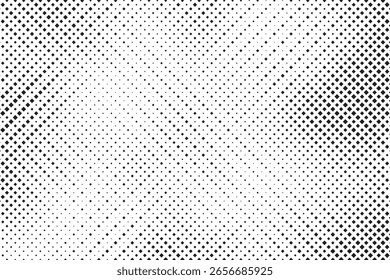 Textura degradada semitono. Fondo de grano de semitono Grunge. Fondo de pantalla de ruido de arena blanca y negra. Fondo de Vector pixilado retro