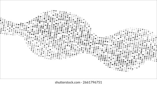 Halftone faded gradient texture. Grunge halftone grit background. White and black sand noise wallpaper. Retro pixilated vector backdrop