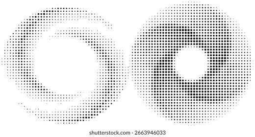 Textura degradada semitono. Fondo de grano de semitono Grunge. Fondo de pantalla de ruido de arena blanca y negra. Fondo de Vector pixilado retro moderno dots arts