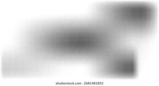 Textura de gradiente desbotado de meio-tom. Fundo de grão de meio-tom grunge. Papel de parede de ruído de areia branca e preta. Tela de fundo de vetor com pixels retrô