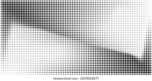 Farbverlauf mit Halbtonanzeige. farbiger, halbtoniger Hintergrund. Weiße und schwarze Sandrauschtapete. Verpixelter Vektorhintergrund zurücksetzen.Vektor