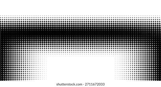Halftone faded gradient texture. Grunge halftone grit background. White and black sand noise wallpaper. Retro pixilated vector backdrop