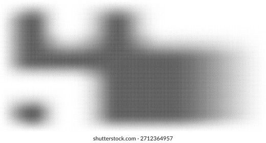 Textura degradada semitono. Fondo de grano radial de medio tono Grunge. Fondo de pantalla de ruido de arena blanca y negra. ilustración de Vector