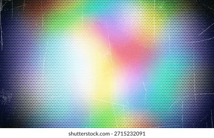 Textura degradada semitono. Fondo de grano de semitono Grunge. Fondo de pantalla de ruido de arena rosa y amarillo. Fondo de Vector pixilado retro. Antiguas estilo retro. Fondo de estilo de los años 90, patrón de nostalgia