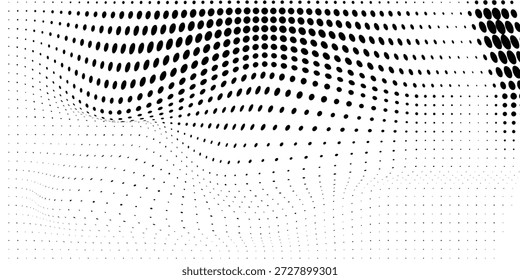 Textura degradada semitono. Fondo de grano de semitono Grunge. Fondo de pantalla de ruido de arena blanca y negra. Fondo de Vector pixilado retro