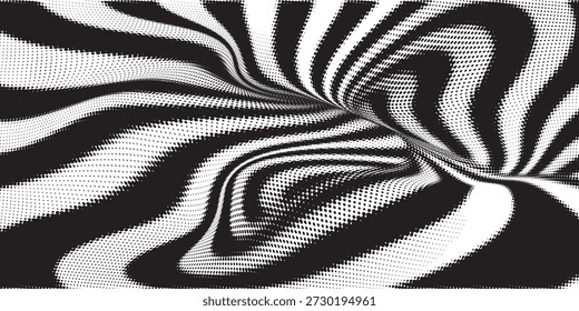 Textura de gradiente desbotado de meio-tom. Fundo de manchas sujas Grunge. Papel de parede de ruído de areia branca e preta. Fundo de vetor de quadrinhos pixelizado retrô. eps10