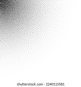 Halftone fading texture. Comic style grain background. Pop art grunge texture. Rhomb particles and speckles wallpaper. Pixelated gradient vector
