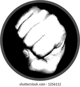halftone fist