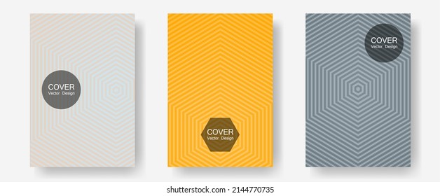 Halftone flat patterns abstract vector set. Modern branding. Halftone lines annual report templates. Vivid mockups samples. Geometric covers of lines gradient flat patterns.