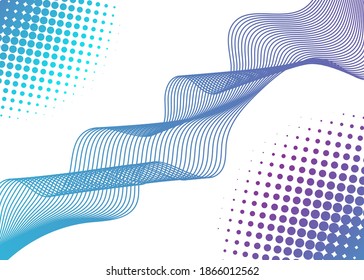 Halftone Flow Concept Abstract waves