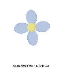 Flor de semitonosPuede usarse para banner, infografías. Ilustración vectorial de estilo plano aislada en segundo plano. Ilustración del vector