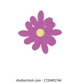 Flor de semitonosPuede usarse para banner, infografías. Ilustración vectorial de estilo plano aislada en segundo plano. Ilustración del vector