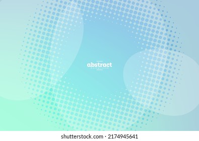 halftone with fluid sphere in grdient blue technology theme background can be use for advertisement poster banner product package design food and beverage label vector eps.