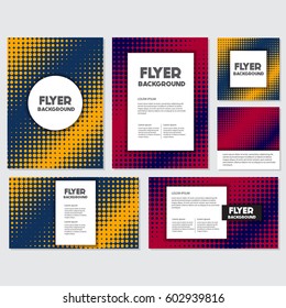 halftone Flyer style background Design Template,Vector Illustration