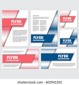 halftone Flyer style background Design Template,Vector Illustration