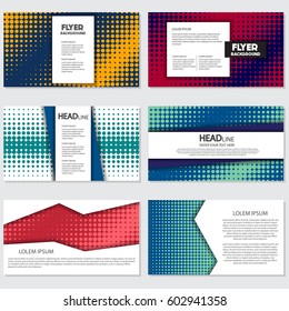 halftone Flyer style background Design Template,Vector Illustration