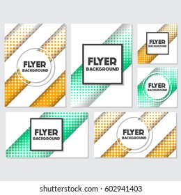 halftone Flyer style background Design Template,Vector Illustration