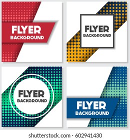 halftone Flyer style background Design Template,Vector Illustration