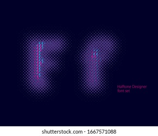 Halftone font design in vector format