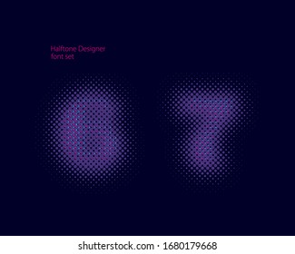 Halftone font design in vector format