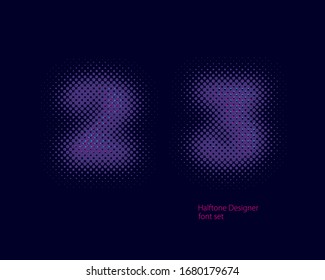Halftone font design in vector format